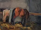 Masaniello Luschi, Nella stalla