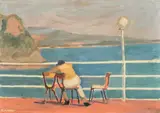 Dal ristorante a Romito by Giovanni March, 1968, oil on canvas, offered Oct 2010