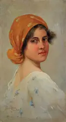 Eduardo Forlenza, Ritratto di giovanetta, oil on canvas