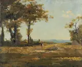 Luigi Bertelli, Paesaggio, oil on canvas