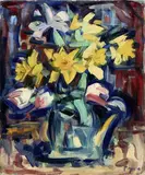 Vaso con fiori by Enzo Pregno, oil on canvas, offered Oct 2010