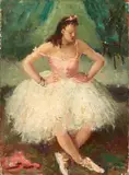 Mario Bucci, Ballerina, oil on canvas