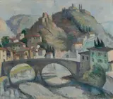 Alfredo Müller, Paesaggio, oil on canvas