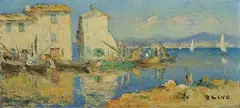 Jean-Baptiste Olive, Marina, oil on cardboard