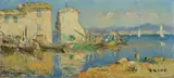 Jean-Baptiste Olive, Marina, oil on cardboard