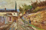 Paesaggio ad Arcetri by Ulvi Liegi, oil on compensato, offered Oct 2010