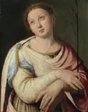 Luca Longhi, Santa Caterina d'Alessandria, oil on panel