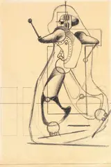 Automa n. 1 by Enrico Prampolini, pencil on paper, offered May 2010