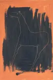 Marino Marini, Cavallo, 1955, gouache on paper applicata on canvas