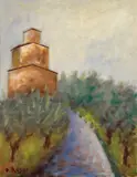 Casa con la colombaia by Ottone Rosai, 1956, oil on canvas, offered May 2010