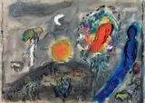Marc Chagall, Studio per «Saint Jeannet», 1960, oil on canvas board