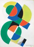 Sonia Delaunay, Composizione, 1964, gouache on paper Arches