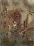 Venezia, S. Pantaleone by Filippo de Pisis, 1944, oil on canvas, offered May 2010