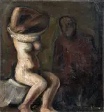 Nudo e figura by Mario Sironi, oil on canvas, offered May 2010