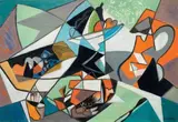 Gino Severini, Le crabe et le pot orange, 1948, oil on panel