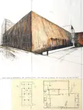 Wrapped Museum of Contemporary Art, Project for Chicago by Christo, 1972, lithograph a colori on paper Arjomari, offered May 2010