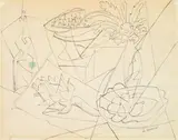 Gino Severini, Natura morta, ink on paper