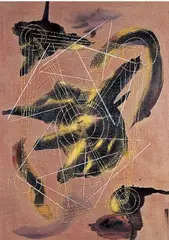 Dal ciclo Per la libertà by Umberto Mastroianni, mixed media on cardboard applicato on compensato, offered May 2010