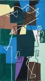 Gino Severini, Composizione, 1958, tempera on card