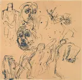 Figure by Mario Sironi, 1935, inchiostro on paper applica on cardboard, offered May 2010