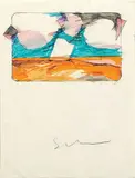 Senza titolo by Mario Schifano, 1974, mixed media on paper, offered May 2010