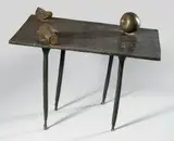 Bruno Ceccobelli, La prima cena, 1997, scutura in bronze