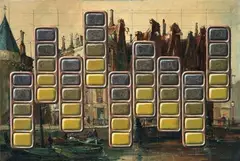 Schrijerstoren by Peter Schuyff, 2009, oil on dipinto preesistente on canvas, offered May 2010
