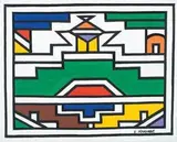 Francina Ndimande, Senza titolo, acrylic on canvas