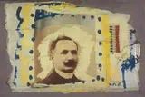 Rotella, Il fondatore, 1987, decollage and acrylic on canvas