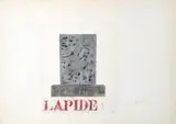 Lapide by Tano Festa, 1963, mixed media on card, offered May 2010