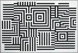 Riu - Kiu - Neg by Victor Vasarely, 1955, acrylic on compensato, offered May 2010