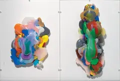 Lotto unico di due opere «La bava del ragno» by Davide Nido, 2008, mixed media, offered May 2010