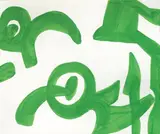 Verde by Carla Accardi, 2007, tempera on paper, offered May 2010
