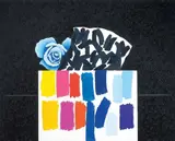 Concetto Pozzati, Campioni colorati, 1970, oil and acrylic on canvas