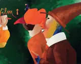 Emilio Tadini, Fiaba, 1999, acrylic on canvas