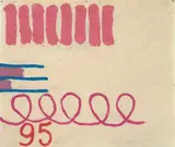 Giorgio Griffa, Tre linee con arabesco n. 95, 1991, acrylic on canvas