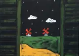 Mulini a vento by Tano Festa, 1986, acrylic on canvas, offered May 2010