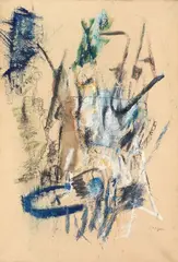 Camille Bryen, Senza titolo, mixed media on paper applicata on canvas
