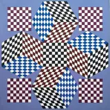 Bellas - II by Victor Vasarely, 1985, acrylic on canvas, offered May 2010