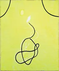 Gianni Dessì, Nero su giallo (torso), 2006, acrylic and mixed media on canvas