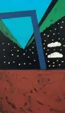 Spaesaggio notturno by Tano Festa, 1974, enamel and acrylic on canvas, offered May 2010