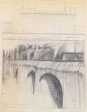 Christo, Progetto, 1985, pencil on paper