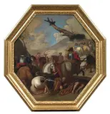 Andrea di Leone, Battaglia di cavalleria, oil on canvas
