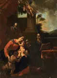 Sacra Famiglia con Sant'Anna e San Giovannino by Pier Francesco Mola, oil on canvas, offered Mar 2010