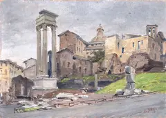 Veduta romana by Emilio Galli, offered Jun 2024