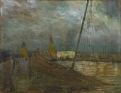Sulla foce del Pescara by Michele Cascella, 1907, offered Jun 2024
