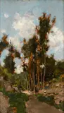 Giuseppe Casciaro, Paesaggio con alberi e figura