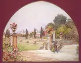 Eduardo Dalbono, Veduta di Portici (Villa Reale)