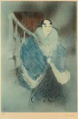 Elsa la viennaise by Henri de Toulouse-Lautrec, Edition bottom left. Toulouse Lautrec dry stamp., offered May 2024