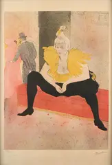 The Clownesse sits by Henri de Toulouse-Lautrec, Edition bottom left. Museo d'Albi embossed stamp lower left., offered May 2024